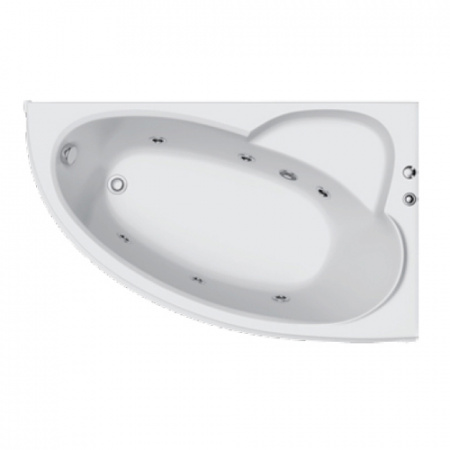 Ванна акриловая с гидромассажем Bas Сагра 160х100 R фото