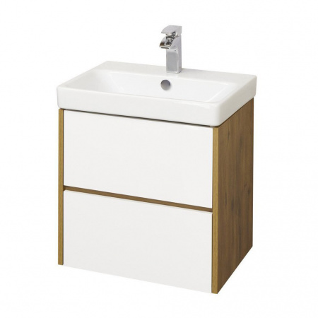 Тумба под раковину Акватон Сканди 55 1A251701SDZ90 белый/дуб рустикальный фото