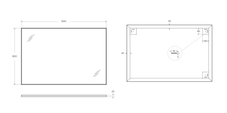Зеркало в алюминиевой раме BelBagno SPC-AL-1200-800 120x80 сатин фото