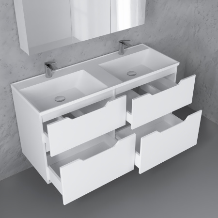 Тумба с двойной раковиной Raval Wector 120 Wct.01.120/P/W/MD фото