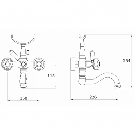 Смеситель для ванны с душем Ganzer Konstantin GZ 09036E фото