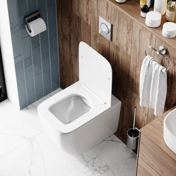Унитаз подвесной безободковый Cerutti SPA Mimi Aria CT8919 с сиденьем, белый матовый фото