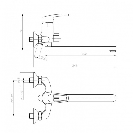 Смеситель для ванны с душем Weltwasser WW MX ISAR 553 фото