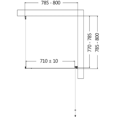 Душевой уголок AQUAme AQM5215-RH-8 80x80 черный фото