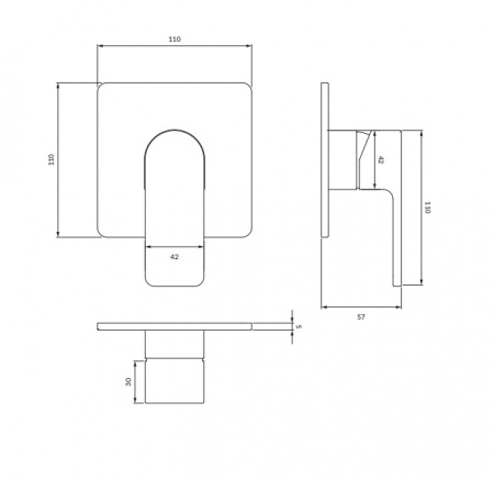 Cмеситель для душа Omnires Baretti BA7845CR хром фото