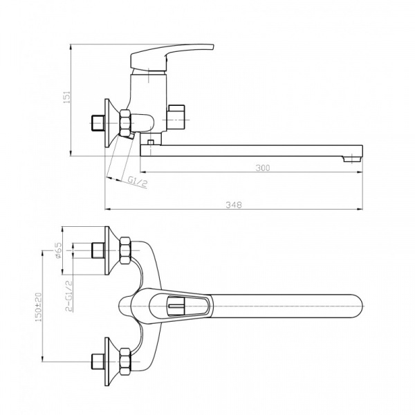 Смеситель для ванны с душем Weltwasser WW MX ISAR 553 фото