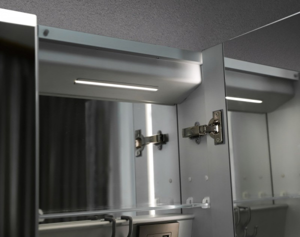 Зеркальный шкаф из алюминия Esbano ES-3812D 120x70 фото