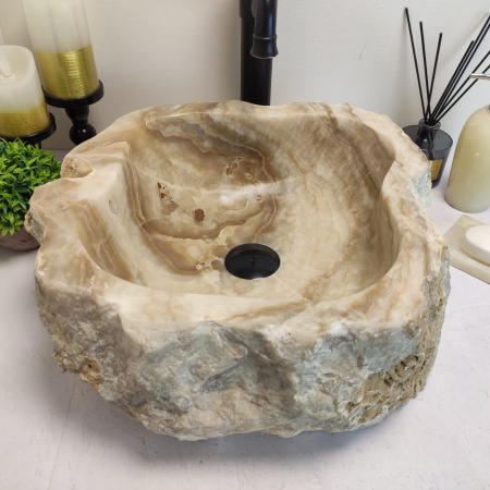 Накладная раковина из оникса Erozy BL EO-00657 (44*42*15см) фото