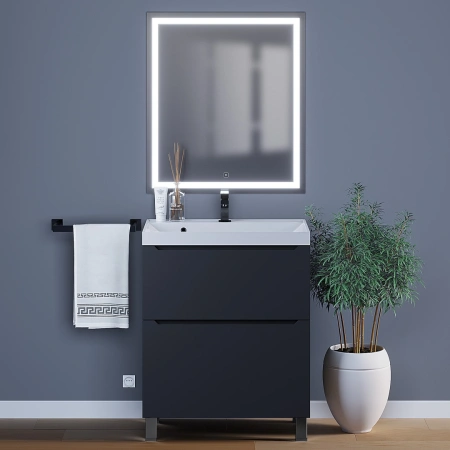 Тумба под раковину напольная Uperwood Tanos 70 291120332 черная матовая фото