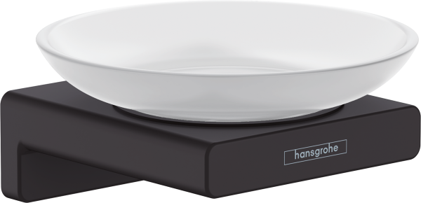 Мыльница для ванной Hansgrohe AddStoris 41746670 черная матовая фото