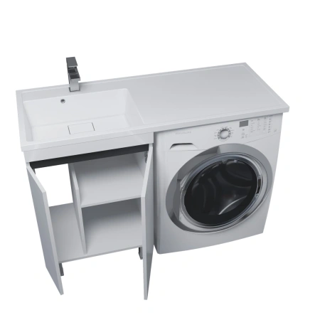 Тумба под стиральную машину Uperwood Magenta 5930205166 белая/графит фото