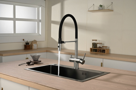 Смеситель для кухни с подключением к фильтру Vincea VKF-120CH хром фото