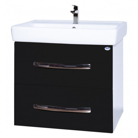 Тумба под раковину Bellezza Рокко-50 черная подвесная фото