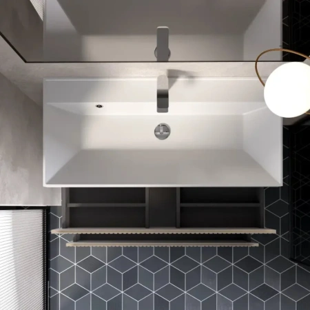 Тумба под раковину Aquame S1 AQM900110BG 100 см, бежевая фото