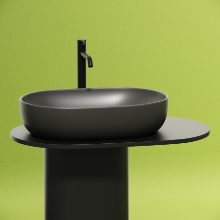 Накладная раковина Ceramica Nova Element CN6047MDH 60x41,5 темный антрацит матовый фото