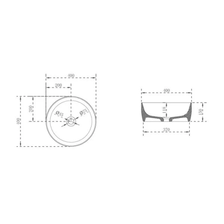 Накладная раковина Abber Kristall AT2804Opal 40x40 коричневая фото