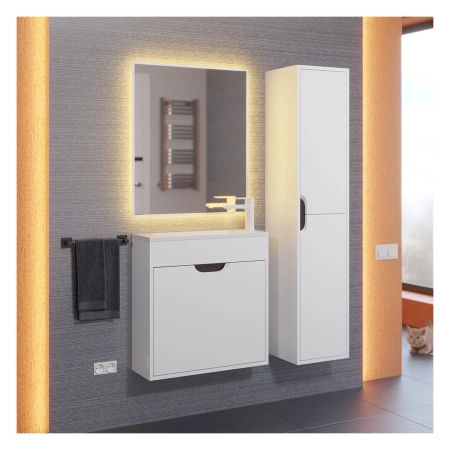 Шкаф-пенал Uperwood Modul 2930205401 белый/графит фото