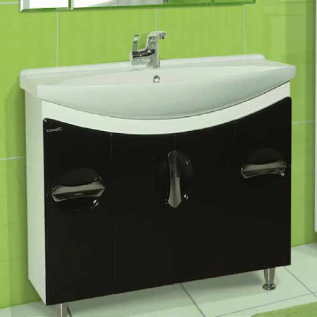 Тумба под раковину Bellezza Лагуна-105 черная фото