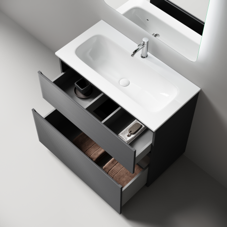 Тумба под раковину Sancos Folk Floor FL90FGS Grey soft фото