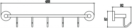 Планка с пятью крючками Savol 87 S-008775 фото