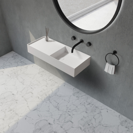 Раковина подвесная Abber Stein AS2648 80x36 белая матовая фото