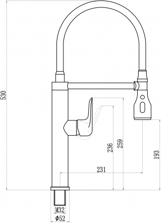 Смеситель для кухни Savol 28 S-002803-01 фото