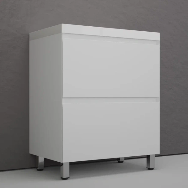 Тумба напольная под раковину Style Line Манхэттен 70 ЛС-00002374 белая матовая фото