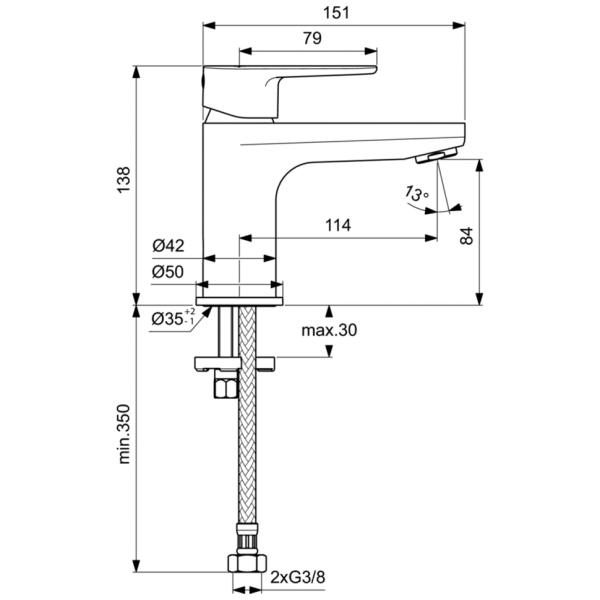 Смеситель для раковины Ideal Standard CERAFINE MODEL O BC696AA фото