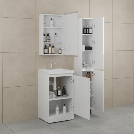 Тумба под раковину Style Line Батлер 50 СС-00002488 белая глянцевая фото