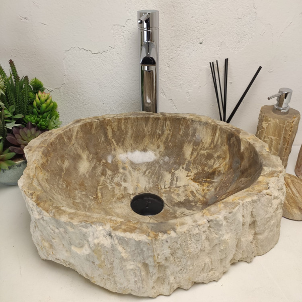 Накладная раковина из окаменелого дерева Fossil Basin OD-01368 (49*39*15) фото