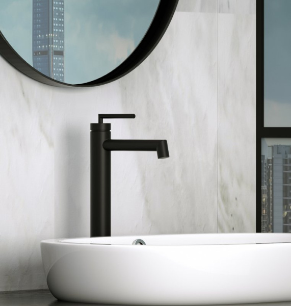 Высокий смеситель для раковины BelBagno Acqua ACQUA-LMC-NERO черный матовый фото