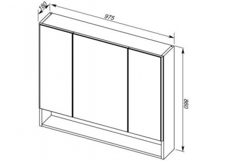 Зеркало-шкаф Aquanet Виго 100 00183399 фото