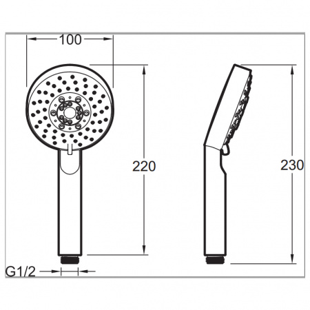 Душевая лейка Jacob Delafon Brive E21756-CP фото