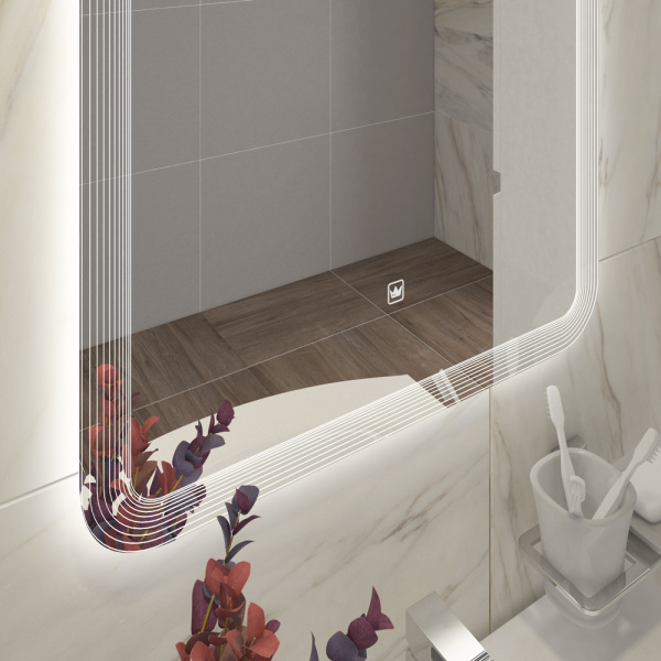 Зеркало с подсветкой и сенсорным выключателем Cezares Duet CZR-SPC-DUET-700-800-LED-TCH 70x80 фото