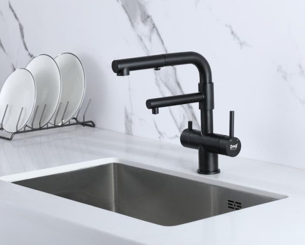 Смеситель для кухни с фильтром для воды Zorg Inox SZR-3216 GRAFIT фото