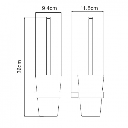 Ершик для туалета WasserKRAFT Sauer K-7927 глянцевое золото фото