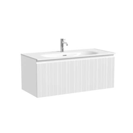 Тумба под раковину Sancos Code CD100W белая фото