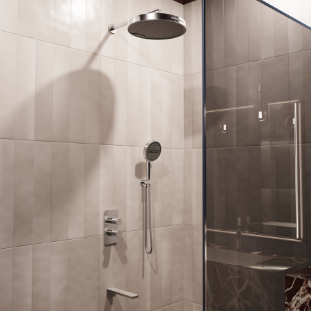 Душевая система скрытого монтажа Vincea Domus VSFW-5DM1GM вороненая сталь фото