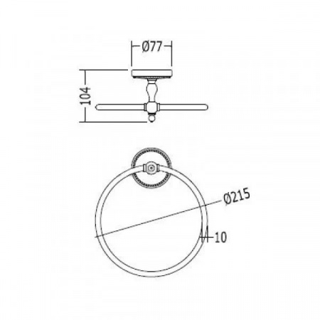 Полотенцедержатель Devon & Devon Dorothy DOR407CR хром фото