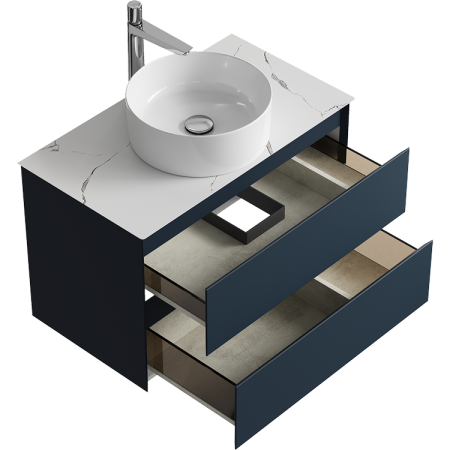Тумба под накладную раковину Aqwella Geometria 80 GE01082GRM серая фото
