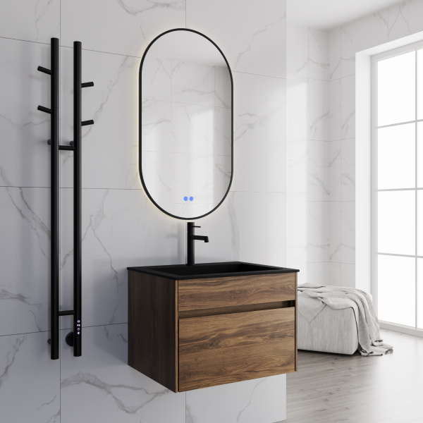 Электрический полотенцесушитель Vincea VTD-1D2BE 25х130 черный, таймер фото