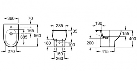 Биде напольное Roca Meridian-N 357244000 фото