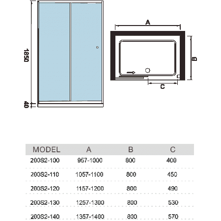 Душевой уголок WeltWasser WW200 200S2-120 120х80 фото