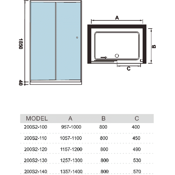 Душевой уголок WeltWasser WW200 200S2-120 120х80 фото