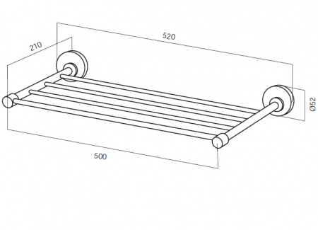 Полка для полотенец Am.Pm Bliss A5537764 52 см фото