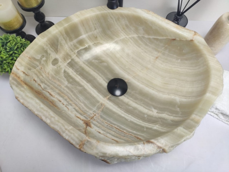 Накладная раковина из оникса Indo Erozy Green EO-00232 фото