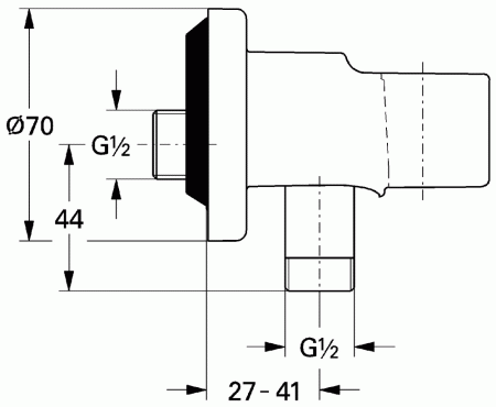Подключение для шланга с держателем Grohe Relexa 28679000 фото