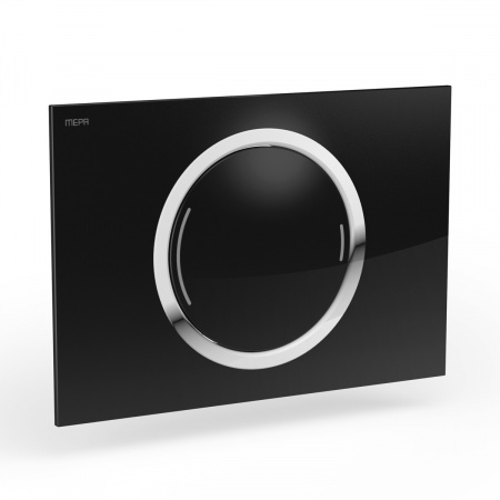 Смывная клавиша Mepa Zero 421855 черное стекло фото