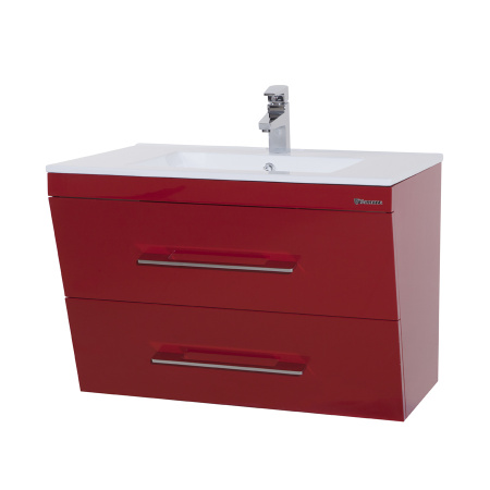 Тумба под раковину Bellezza Берта-90 красная фото
