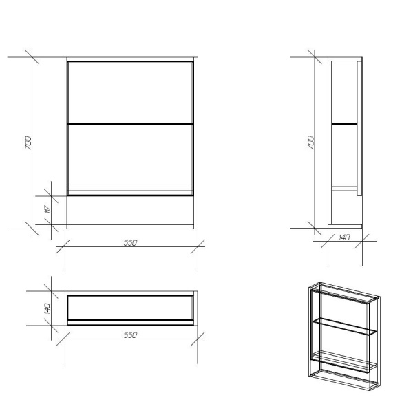 Зеркало-шкаф Alvaro Banos Toledo 55 8409.5012 фото